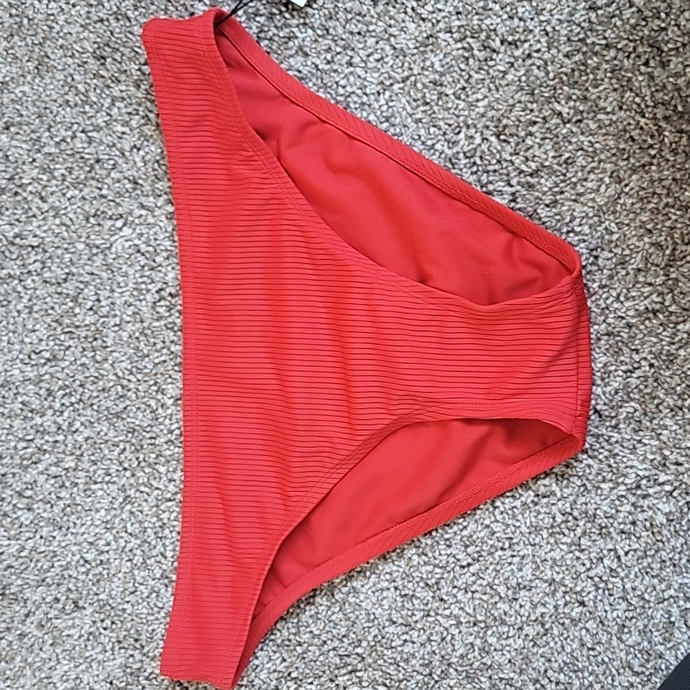 NWT Shade and shore low rise cheeky ribbed bikini bottoms